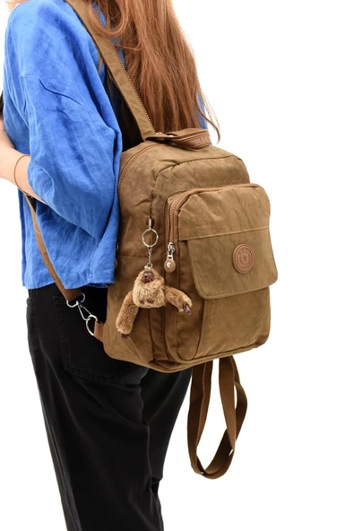 Hem Sırt Hem Göğüs  Spor Genç Kadın Çantası Taba (Model: 571-8D)