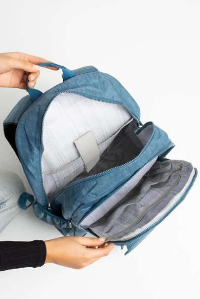 571 collections Ultra Hafif Çok Cepli Su Geçirmez Sırt Çantası Unisex Mavi (Model:571-2A) - Resim 4