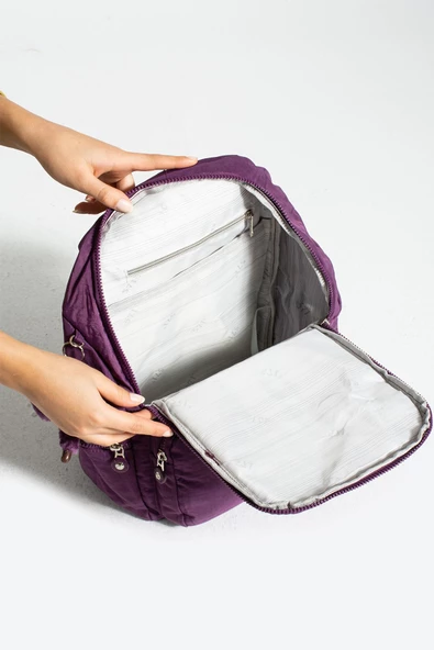 571 collections Orta Boy Ultra Hafif Sırt Çantası Mor (Model: 571-3F) - Resim 4