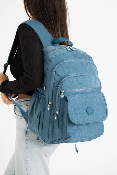 571 collections Ultra Hafif Çok Cepli Su Geçirmez Sırt Çantası Unisex Mavi (Model:571-2A) ürün görseli 1