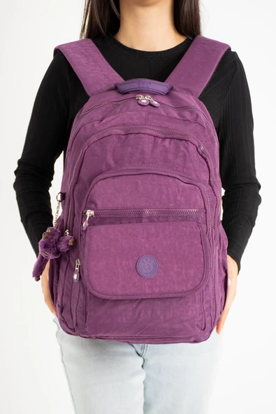 571 collections Ultra Hafif Çok Cepli Su Geçirmez Sırt Çantası Mor (Model:571-2A) - Resim 3