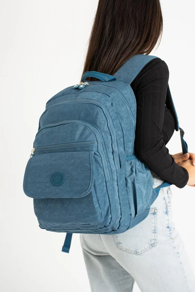 571 collections Ultra Hafif Çok Cepli Su Geçirmez Sırt Çantası Unisex Mavi (Model:571-2A) - Resim 2