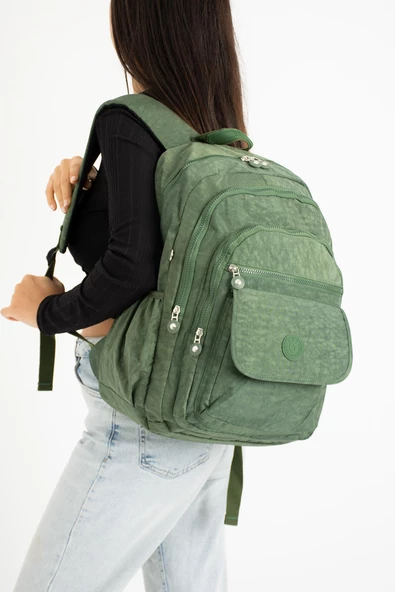 571 collections Ultra Hafif Çok Cepli Su Geçirmez Sırt Çantası Unisex Yeşil (Model:571-2A) ürün görseli 1