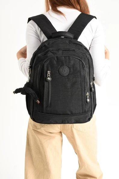 571 collections Ultra Hafif Çok Cepli Orta Boy Sırt Çantası Unisex Siyah (Model: 571-4D) - Resim 2