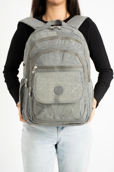 571 collections Ultra Hafif Çok Cepli Su Geçirmez Sırt Çantası Unisex Gri(Model:571-2A) - Resim 3