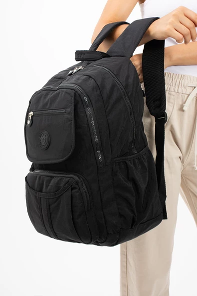 571 collections Ultra Hafif Çok Cepli Su Geçirmez Sırt Çantası Unisex Siyah (Model: 571-2E) - 2