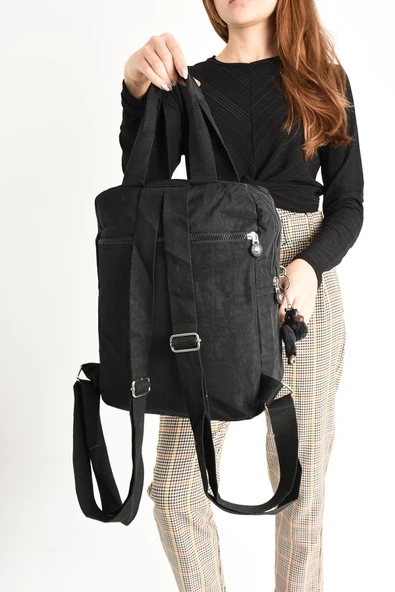 571 collections İki Fonksiyonlu Sırt ve El Çantası Ultra Hafi Siyah (Model:571-5H) - Resim 3