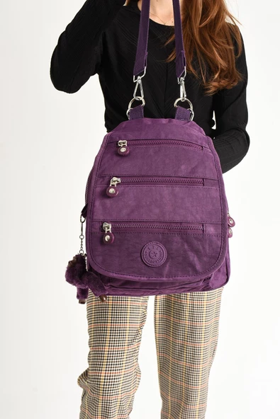 571 collections Ultra Hafif Kadın Sırt ve El Çantası Mor (Model: 571-5A) - Resim 2