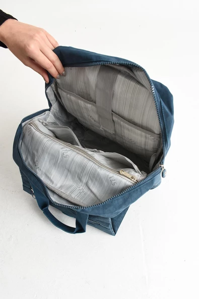 İki Fonksiyonlu Sırt ve El Çantası Ultra Hafif Mavi (Model:571-5H) - 4