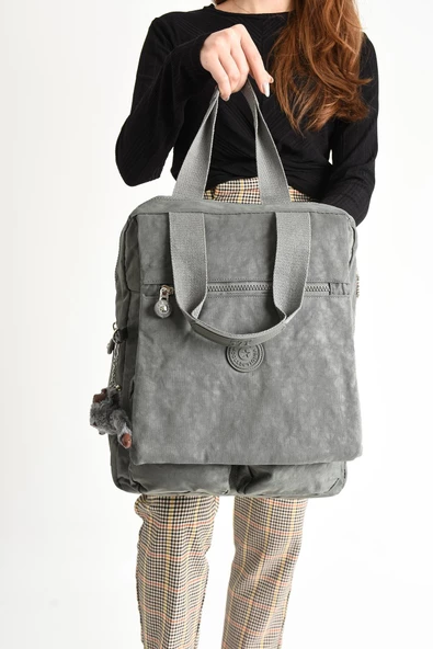 571 collections İki Fonksiyonlu Sırt ve El Çantası Ultra Hafif Gri (Model:571-5H) - 2
