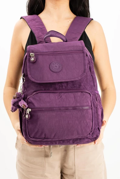 Ultra Hafif Orta Boy Sırt Çantası Çok Cepli Mor (Model: 571-4A) - 3