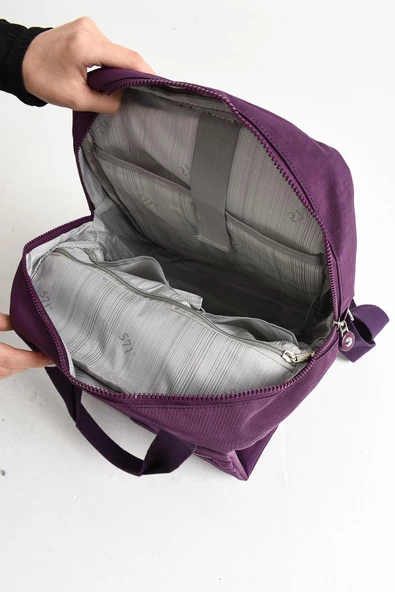 571 collections İki Fonksiyonlu Sırt ve El Çantası Ultra Hafif Mor (Model:571-5H) - Resim 4