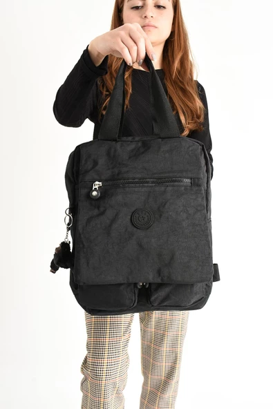 571 collections İki Fonksiyonlu Sırt ve El Çantası Ultra Hafi Siyah (Model:571-5H) - Resim 2