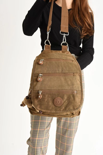 571 collections Ultra Hafif Kadın Sırt ve El Çantası Taba (Model: 571-5A) - Resim 2