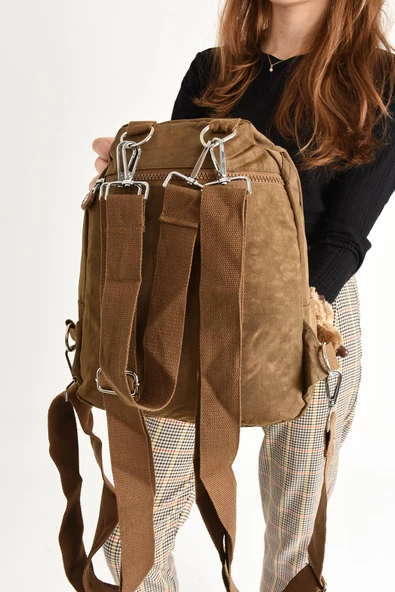 571 collections Ultra Hafif Kadın Sırt ve El Çantası Taba (Model: 571-5A) - Resim 3