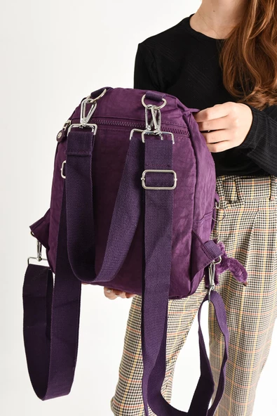 571 collections Ultra Hafif Kadın Sırt ve El Çantası Mor (Model: 571-5A) - Resim 3