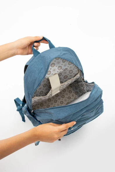 571 collections Ultra Hafif Çok Cepli Su Geçirmez Sırt Çantası Unisex Mavi (Model: 571-2E) - Resim 4