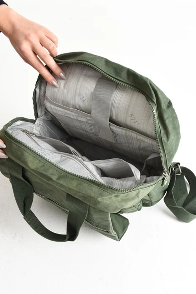 İki Fonksiyonlu Sırt ve El Çantası Ultra Hafif Yeşil (Model:571-5H) - 4