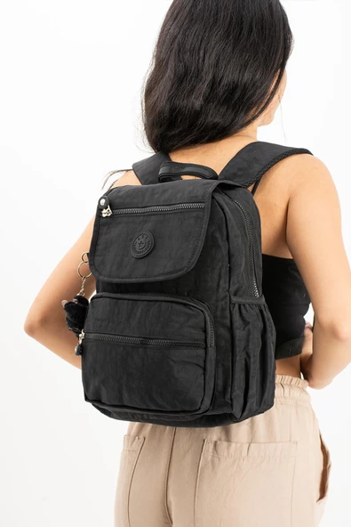 571 collections Ultra Hafif Orta Boy Sırt Çantası Çok Cepli Unisex Siyah (Model: 571-4A) - Resim 2