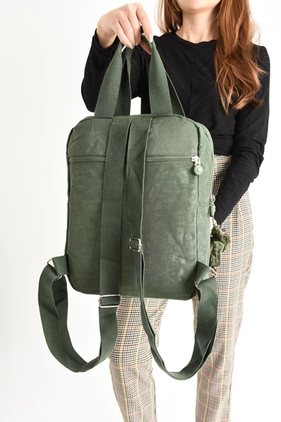 İki Fonksiyonlu Sırt ve El Çantası Ultra Hafif Yeşil (Model:571-5H) - 3