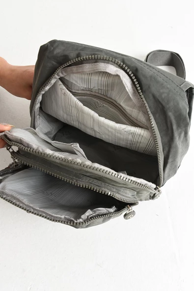 571 collections Ultra Hafif Kadın Sırt ve El Çantası Gri (Model: 571-5A) - Resim 4
