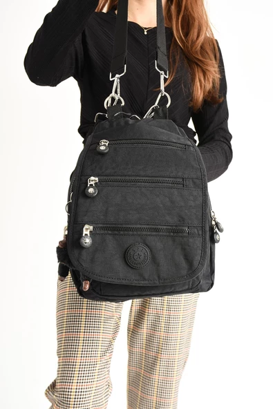 571 collections Ultra Hafif Kadın Sırt ve El Çantası Siyah (Model: 571-5A) - Resim 2