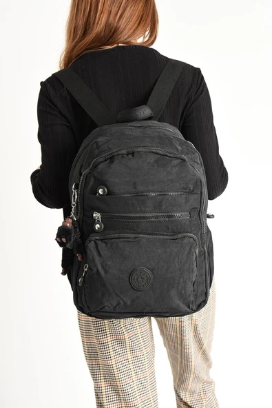 571 collections Ultra Hafif Orta Boy Sırt Çantası  Çok Cepli Unisex Siyah (Model: 571-4B) - Resim 2