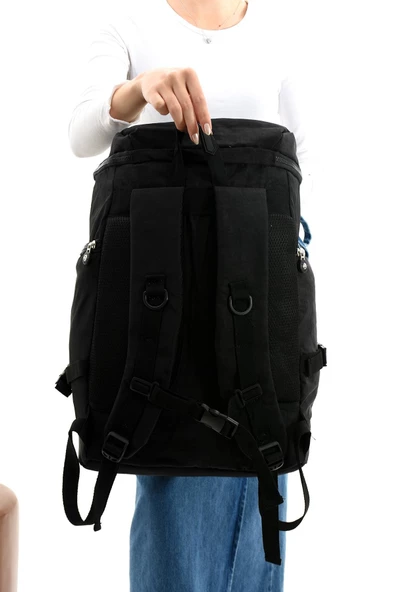 571 collections Büyük Boy Ultra Hafif Çok Bölmeli Dağcı Çantası Siyah (Model: 571-7D) - Resim 3