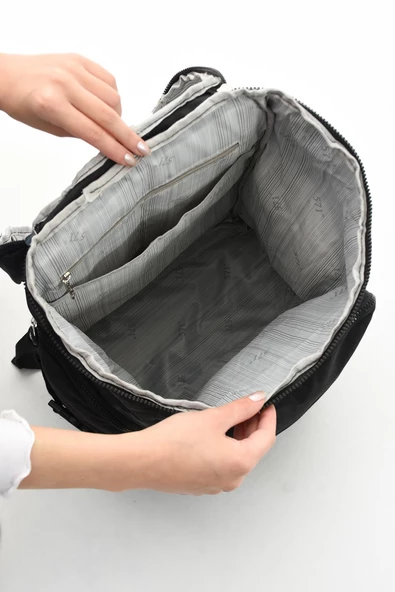 571 collections Büyük Boy Ultra Hafif Çok Bölmeli Dağcı Çantası Siyah (Model: 571-7D) - Resim 4