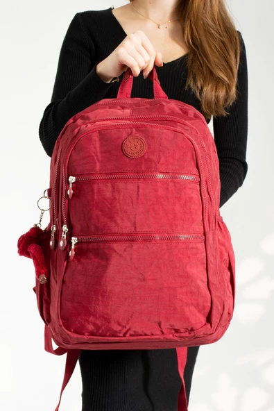 571 collections Ultra Hafif Çok Cepli Su Geçirmez Sırt Çantası Unisex Kırmzı (Model: 571-2G) - Resim 3