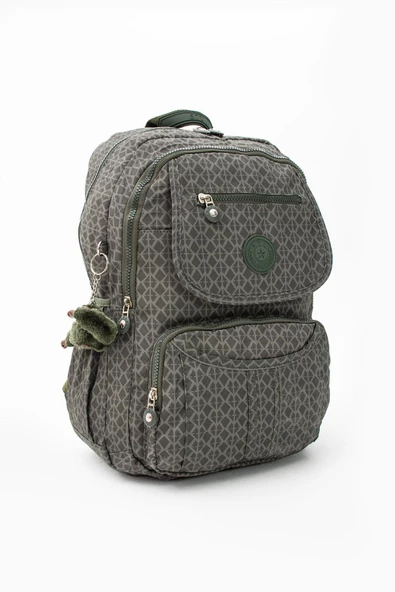 571 collections Ultra Hafif Çok Cepli Su Geçirmez Sırt Çantası Unisex Desenli Yeşil (Model: 571-2E) - Resim 5