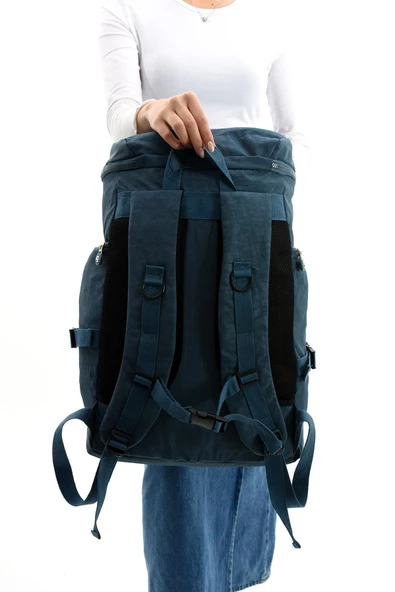 Büyük Boy Ultra Hafif Çok Bölmeli Dağcı Çantası Mavi (Model: 571-7D) - 3