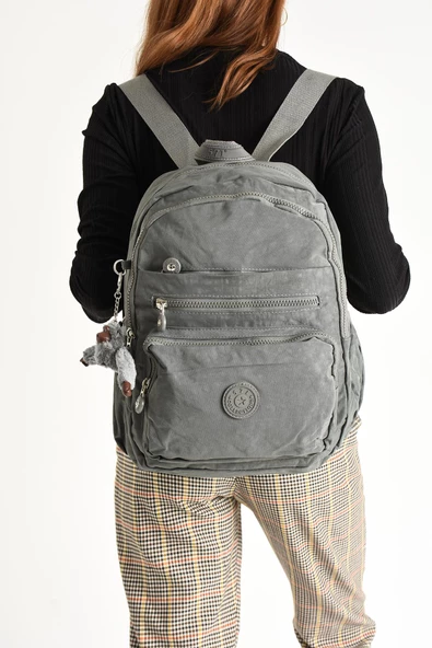 571 collections Ultra Hafif Orta Boy Sırt Çantası  Çok Cepli Unisex Gri (Model: 571-4B) - Resim 2