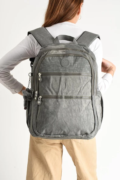 571 collections Ultra Hafif Çok Cepli Su Geçirmez Sırt Çantası Unisex Gri (Model: 571-2G) - Resim 2