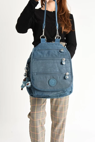 571 collections Ultra Hafif Kadın Sırt ve El Çantası Mavi (Model: 571-5A) - Resim 2