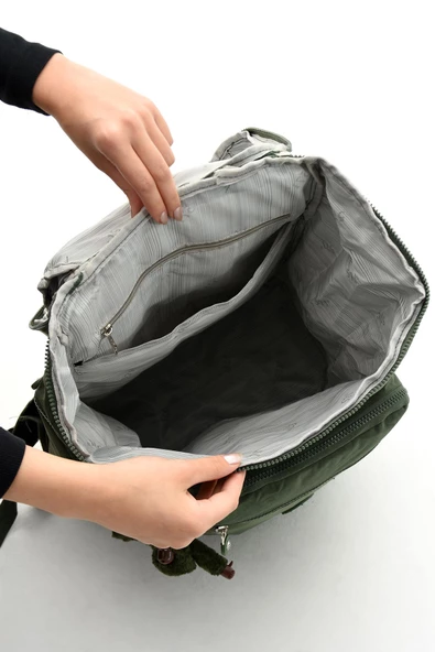 571 collections Büyük Boy Ultra Hafif Çok Bölmeli Dağcı Çantası Yeşil (Model: 571-7D) - Resim 4