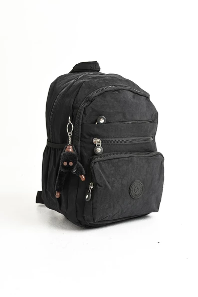 571 collections Ultra Hafif Orta Boy Sırt Çantası  Çok Cepli Unisex Siyah (Model: 571-4B) - Resim 5