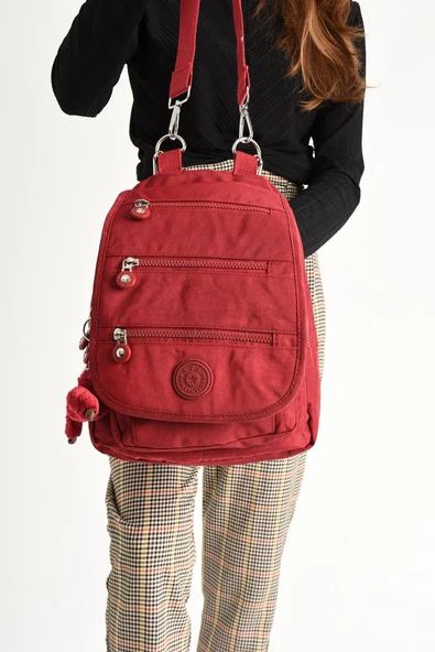 571 collections Ultra Hafif Kadın Sırt ve El Çantası Kırmızı (Model: 571-5A) - Resim 2