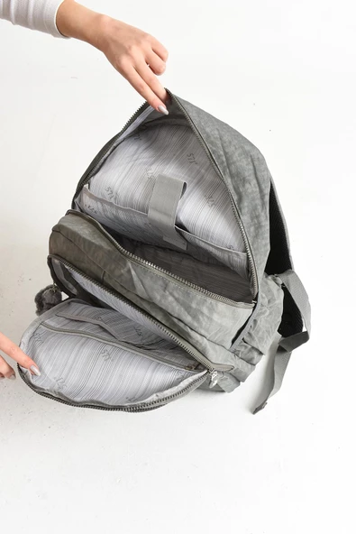 571 collections Ultra Hafif Çok Cepli Su Geçirmez Sırt Çantası Unisex Gri (Model: 571-2G) - Resim 4