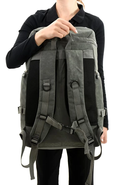 571 collections Büyük Boy Ultra Hafif Çok Bölmeli Dağcı Sırt Çantası Gri (Model: 571-7D) - Resim 3