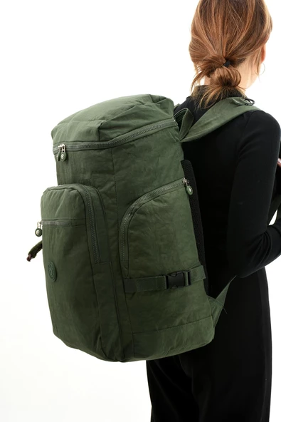 571 collections Büyük Boy Ultra Hafif Çok Bölmeli Dağcı Çantası Yeşil (Model: 571-7D) - Resim 2