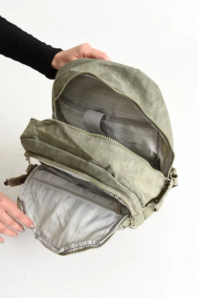 571 collections Ultra Hafif Orta Boy Sırt Çantası  Çok Cepli Vizon (Model: 571-4B) - Resim 4