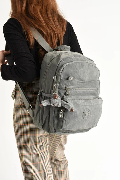 571 collections Ultra Hafif Orta Boy Sırt Çantası  Çok Cepli Unisex Gri (Model: 571-4B) ürün görseli 1