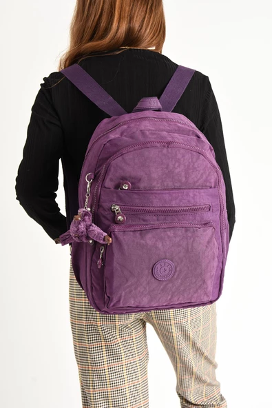 Ultra Hafif Orta Boy Sırt Çantası  Çok Cepli Mor (Model: 571-4B) - 2