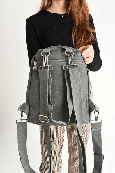 571 collections Ultra Hafif Kadın Sırt ve El Çantası Gri (Model: 571-5A) - Resim 3