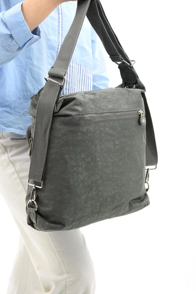 571 collections Ultra Hafif Hem Sırt Hem Omuz Kadın Çantası Gri (Model: 571-5B) - Resim 3