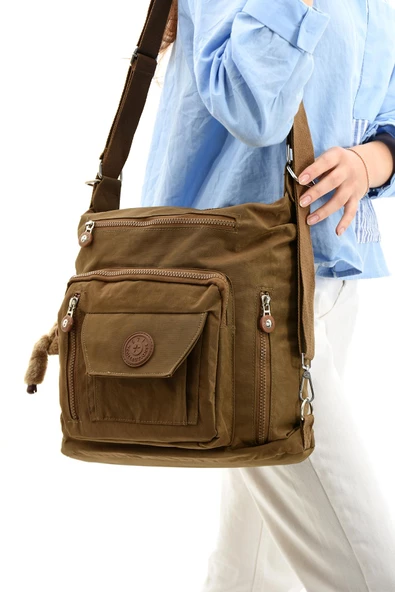 571 collections Ultra Hafif Hem Sırt Hem Omuz Kadın Çantası Taba(Model: 571-5B) ürün görseli 1