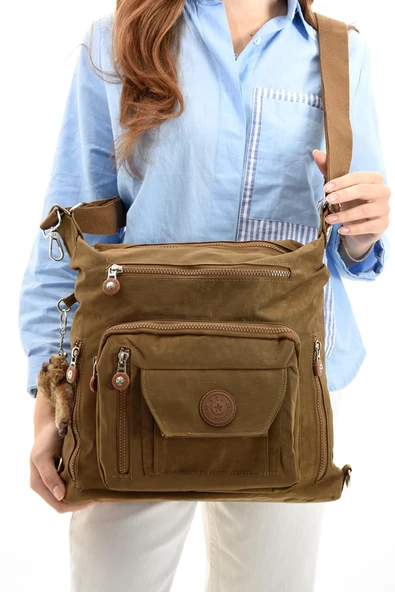 571 collections Ultra Hafif Hem Sırt Hem Omuz Kadın Çantası Taba(Model: 571-5B) - Resim 2