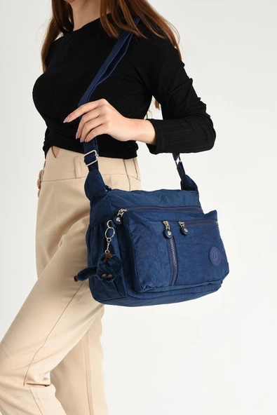Çapraz Askılı Ultra Hafif Çok Cepli Bayan Omuz Çantası Laci (Model:571-6C)