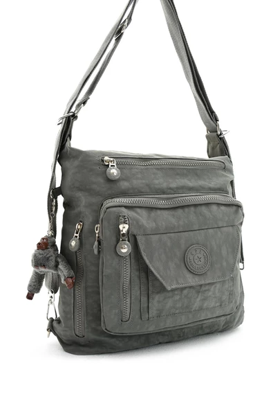 571 collections Ultra Hafif Hem Sırt Hem Omuz Kadın Çantası Gri (Model: 571-5B) - Resim 5